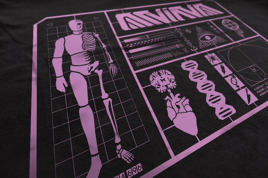 "Anima" Création d'un t-shirt design + Mockup